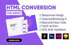 Load image into Gallery viewer, I will convert figma to html css xd to html psd to html tailwind css landing page (1 page)
