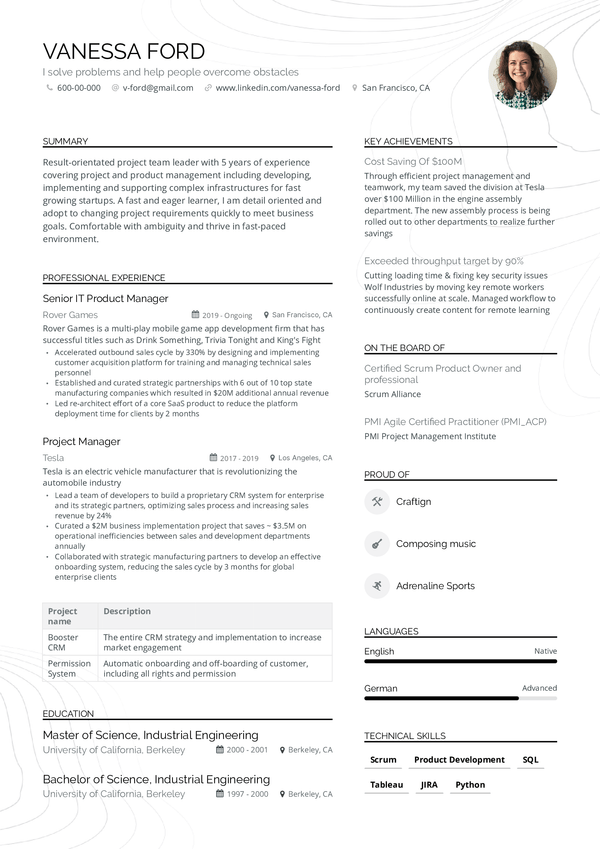 Resume template