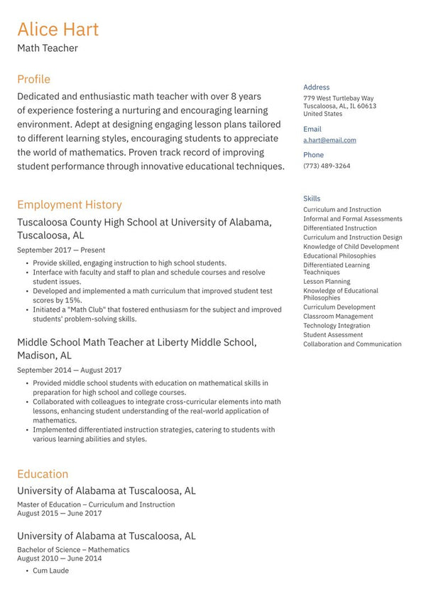 Resume template