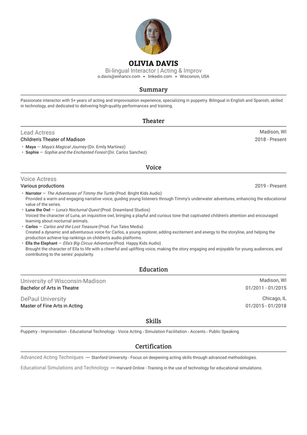 Resume template