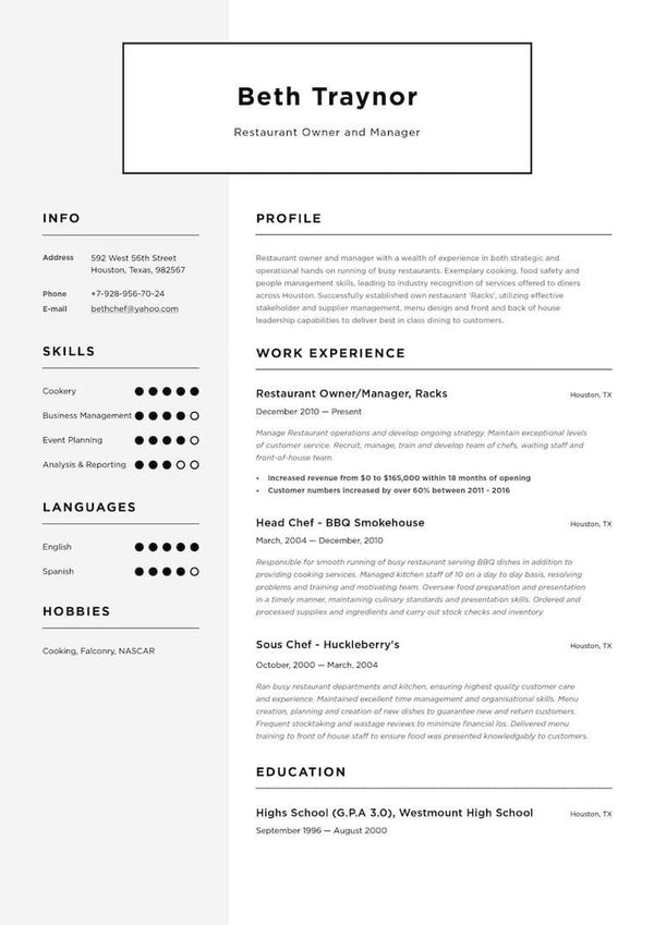 Resume template