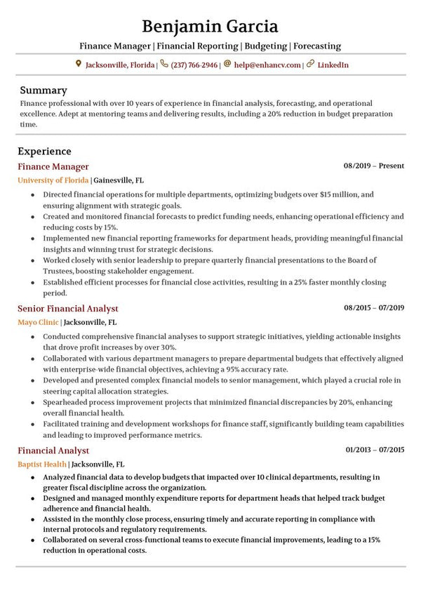 Resume template