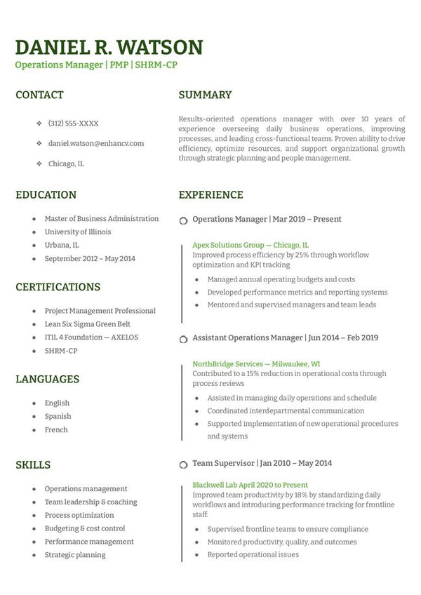 Resume template