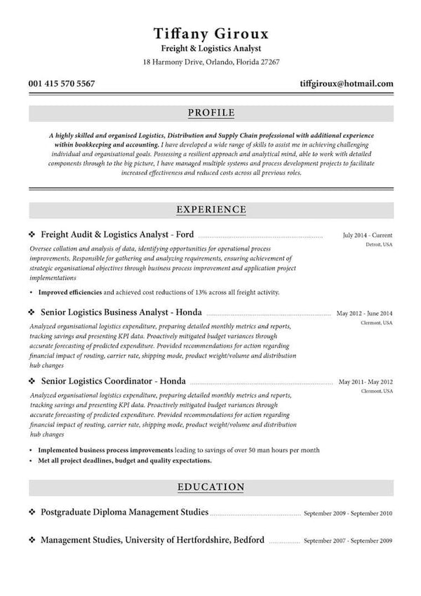 Resume template